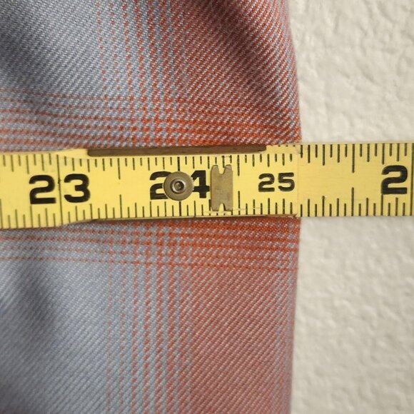 Dixxon Flannel Shirt Mens Extra Large Gray Orange Plaid Copper State Pearl Snap - Picture 10 of 10